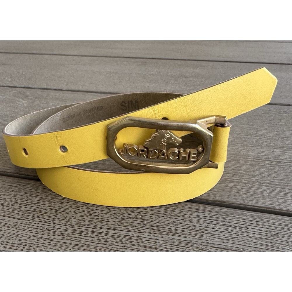 Jordache Yellow Belt with Gold Buckle